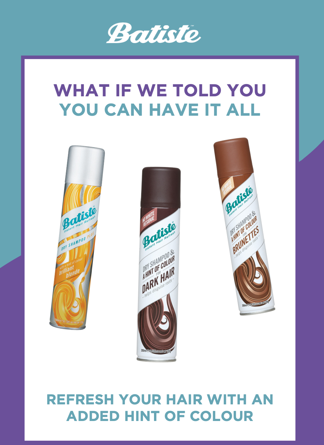 Refresh your hair with an ADDED HINT OF COLOUR